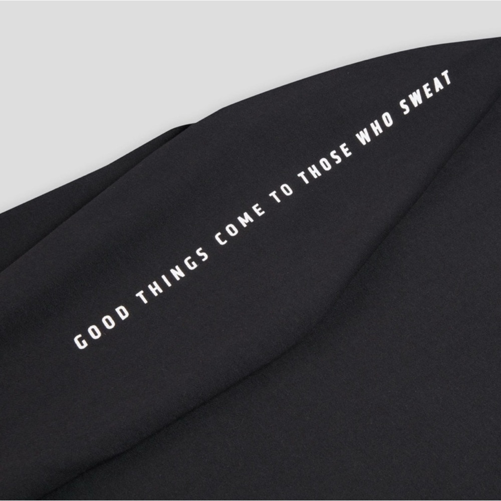 Black Sweatshirt with Motivational Text